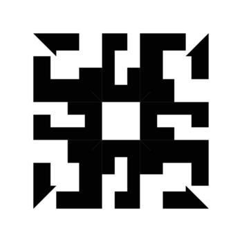 Abstract Symbolic Pattern Illustration With Artistic Elements vector