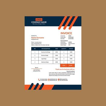 moderno factura disposición. dinámica diseño monitor para promocional campaña. vector