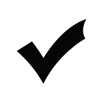 Black Checkmark Icon Design Isolated On White Background For Projects vector