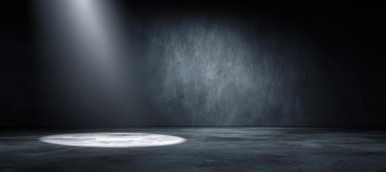 An empty room with a spotlight shining on it photo