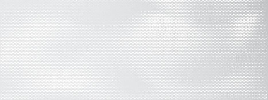 Gray abstract backdrop with white dotted pattern overlay. Tech circular particles and spots create halftone texture with light gradient. design with geometric grid structure. vector