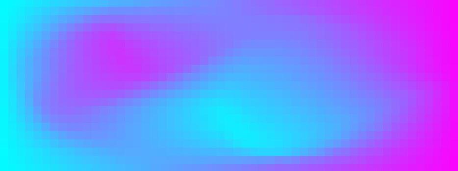 Cyan pixel background with pink and purple gradient mosaic. Geometric squares, blocks, tiles arranged randomly. abstract grid texture. Template backdrop for modern digital media and design. vector