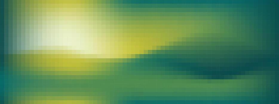 Colorful pixel gradient wallpaper with yellow and green abstract mosaic pattern. Square blocks, geometric tiles, rectangles arranged digitally. cyber grid texture. vector