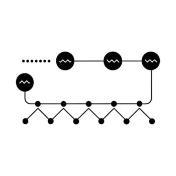 resumen red conexión camino diagrama vector