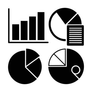 negocio datos gráfico y grafico colección vector