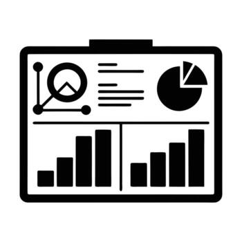 Business Dashboard and Data Analytics Report Icon vector
