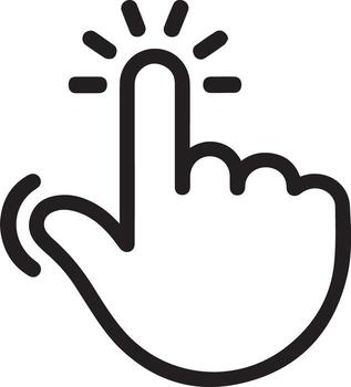 sencillo interfaz elemento indicando un empujar o Seleccione vector