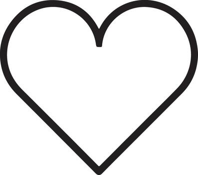 Simple outline heart symbol with scalloped edges vector