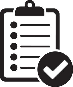 Clipboar with checklist and completed task icon vector