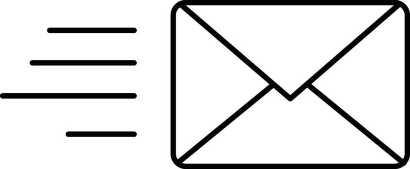 Simple letter envelope icon for mail, message, and communication design concepts. vector