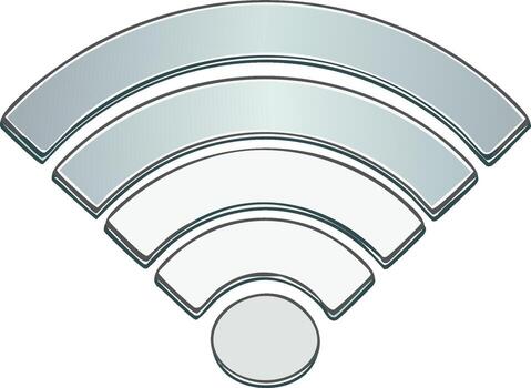 Wireless Network Signal Strength Indicator Symbol Design Technology vector