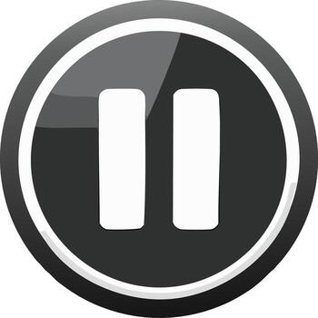 A black and white button with two buttons vector