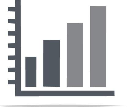 illustration of a growing bar chart for business analytics and financial reporting vector