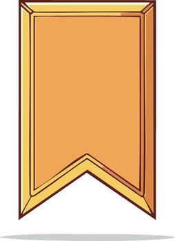 Golden Ribbon Banner with V Shape for Design Element vector