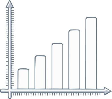 A graph with arrows pointing up and down vector