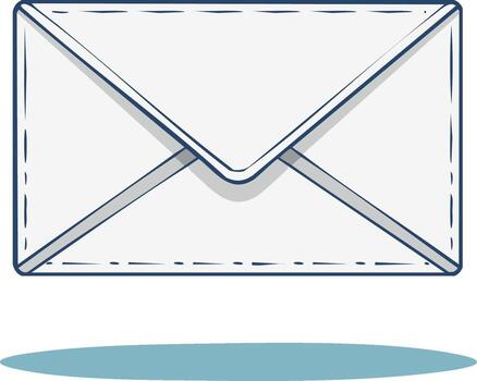 un sobre con un azul línea en eso vector