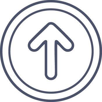 sencillo hacia arriba flecha icono dentro un circulo indicando dirección crecimiento o subir Progreso vector