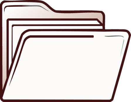 Open File Folder With Paper Sheets Icon for Organization and Archiving Concepts vector