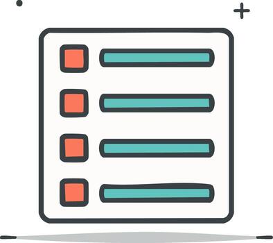 Hand drawn checklist icon. illustration of a to do list for task management, planning, and organization vector