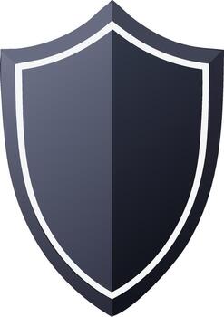 Shield Symbol Protective Security Element for Safety and Protection in Modern Design vector