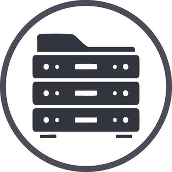 Server Stack Icon Network Data Storage Hardware Cloud Computing Hosting Servers vector