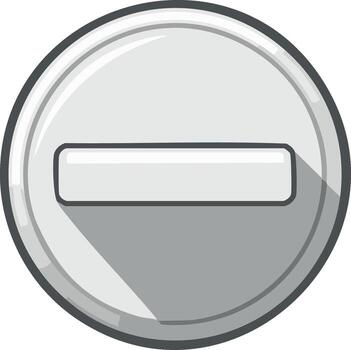 Grey circle minus sign icon digital user interface symbol for delete or remove action vector