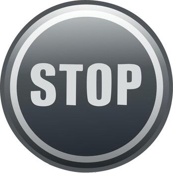 Abstract Stop Button Image, Graphic User Interface Control Element vector