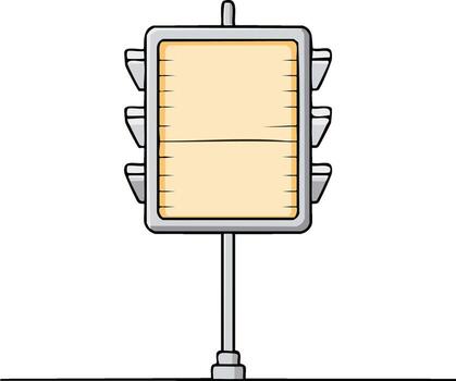Traffic signal inspired blank signpost with copy space for messages and advertisements vector