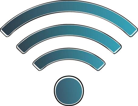 Wireless Network Symbol Displaying Signal Strength Levels, Connectivity and Communication System vector