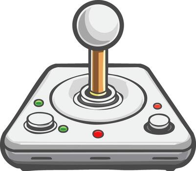 Arcade Style Game Controller Illustration Retro Gaming Console Joystick Pad vector