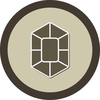 rubí código sintaxis icono glifo doble tono pegatina circulo vector