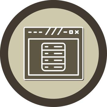 Navigation Dropdown Menu Design Glyph Dual Tone Sticker Circle vector