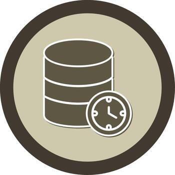 Connection Timeout Error Glyph Dual Tone Sticker Circle vector