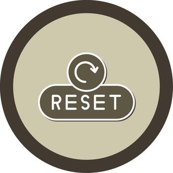 Reset Form Button Glyph Dual Tone Sticker Circle vector