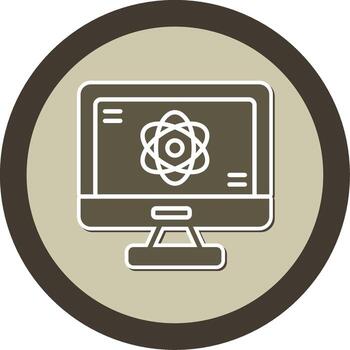 reaccionar marco de referencia ui componente glifo doble tono pegatina circulo vector