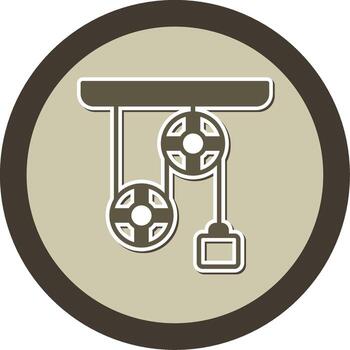 Physics Lab Experiment Setup Glyph Dual Tone Sticker Circle vector