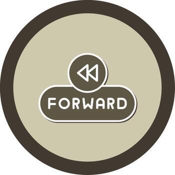 adelante navegación botón glifo doble tono pegatina circulo vector