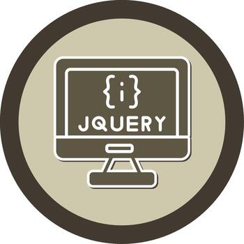 jquery dom manipulación guión glifo doble tono pegatina circulo vector