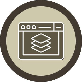 Full Stack Dev Toolbox Glyph Dual Tone Sticker Circle vector