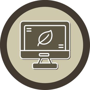 mongodb documento base de datos glifo doble tono pegatina circulo vector