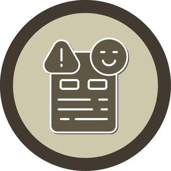 Syntax Error Detected Glyph Dual Tone Sticker Circle vector