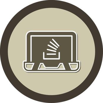 apilar Desbordamiento error glifo doble tono pegatina circulo vector