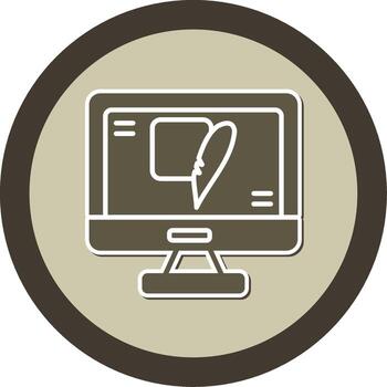 sqlite ligero db archivo glifo doble tono pegatina circulo vector