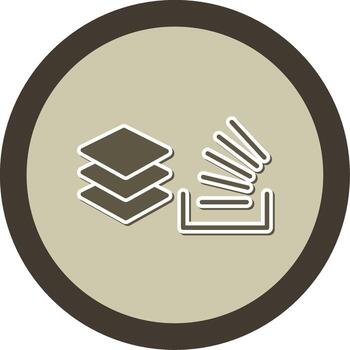 Buffer Overflow Detected Glyph Dual Tone Sticker Circle vector