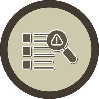 índice fuera de límites error glifo doble tono pegatina circulo vector