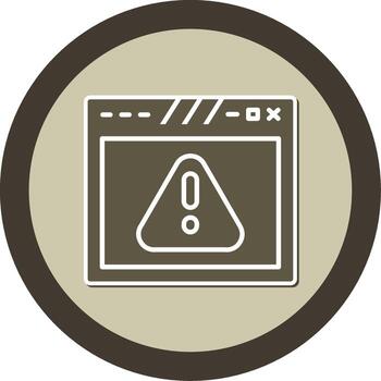 Multi Browser Web Interface Glyph Dual Tone Sticker Circle vector