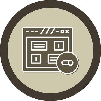 Interactive Call to Action Button Glyph Dual Tone Sticker Circle vector