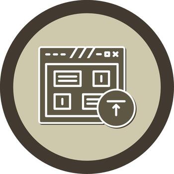 File Upload Submission Field Glyph Dual Tone Sticker Circle vector