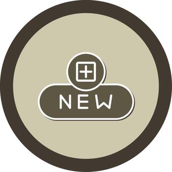 Create New File Button Glyph Dual Tone Sticker Circle vector