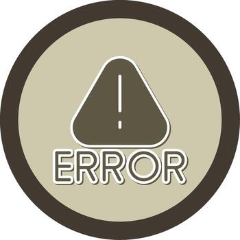 System Error Message Glyph Dual Tone Sticker Circle vector